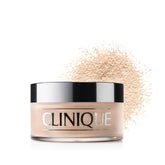 Clinique front packaging showing powder container and lightweight finish benefit