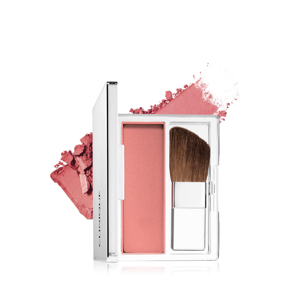Clinique compact front view showing Sunset Glow shade and travel-friendly design