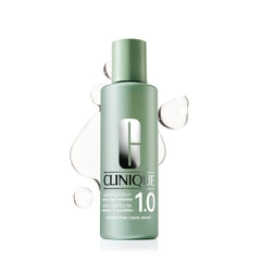 Clinique Clarifying Lotion 1.0 front bottle showing gentle exfoliator and hydration benefit
