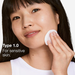 close-up texture shot of Clinique lotion showing lightweight formula and comfortable feel