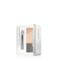 Clinique compact front view showing neutral-territory shades and portability