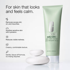 Clinique pump dispensing cream texture for easy, no-rinse cleansing