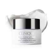 Clinique jar front view showing product and brightening benefit