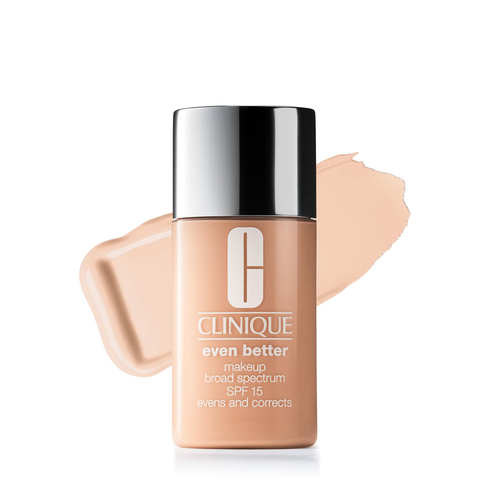 Clinique front packaging showing clean bottle and label, brand coverage confidence