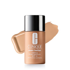Clinique front packaging showing foundation bottle and shade label for easy selection