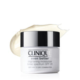 Clinique front jar view showing SPF protection and brightening benefit