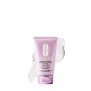 Clinique front packaging showing cleanser bottle and benefits