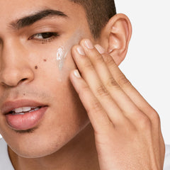Clinique for Men application on hand showing spreadability and lightweight feel