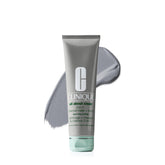 Clinique front packaging showing product and benefit of dual-action cleansing