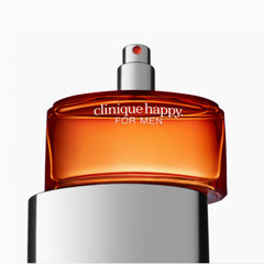 Clinique Happy for Men next to a wallet to show 1.7 fl oz travel-friendly size