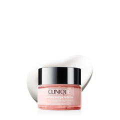 Clinique jar front view showing Moisture Surge Intense and lasting hydration