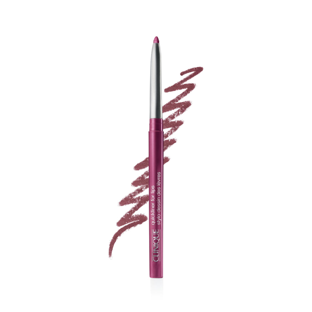 Clinique Quickliner front view showing pencil and shade plummy for precise definition