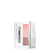 Clinique compact front view showing Strawberry Fudge duo and benefit of portable color