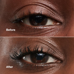 Clinique mascara gel texture on brush, lightweight formula for length