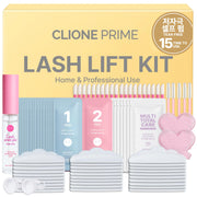 CLIONE PRIME front packaging showing complete lash lift kit and benefits