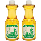 Clubman Pinaud front packaging showing classic bottle and value