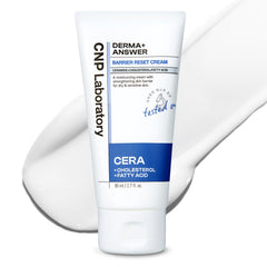 CNP barrier reset cream front packaging showing jar and label benefit