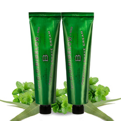 C. O. Bigelow shaving cream open tub with rich lather for smooth shaving