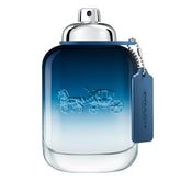 Coach bottle front view showing fragrance and sleek design benefit: easy identification