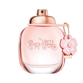Coach front packaging showing bottle and box, elegant presentation benefit