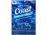 Coast front packaging showing 16 bars and long‑lasting supply benefit