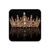 COCIDE front view gold tiara showing regal sparkle and wearable design