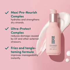 Coco & Eve cream texture on palm illustrating lightweight, non-greasy moisture