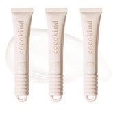 Cocokind front packaging showing three lip balms and product benefits