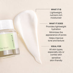 Cocokind cream texture close-up highlighting smooth formula and fast absorption benefit