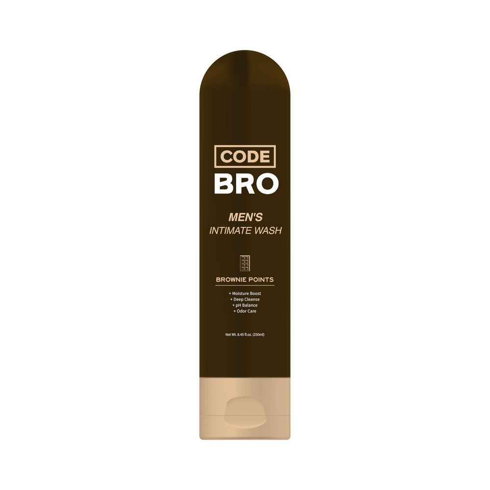 Code Bro front bottle showing product and clear branding for confident grooming