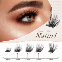 CoFier application step placing cluster under natural lashes for quick results