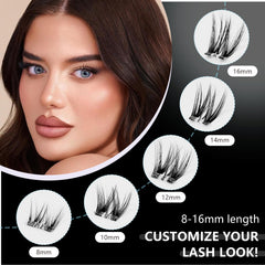 CoFier close-up of lash cluster base highlighting pre-applied adhesive for convenience
