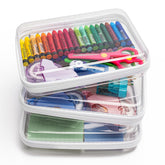 CoiiJoii front view showing three clear zipper cases for easy identification