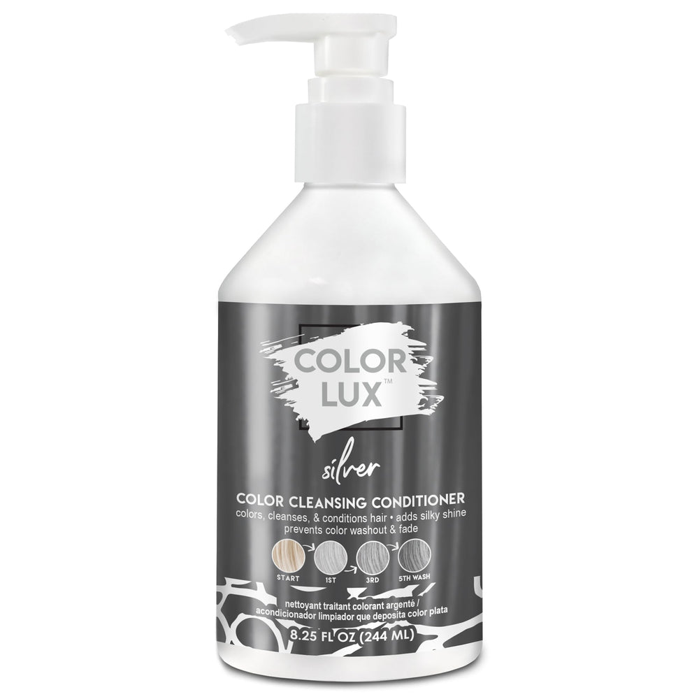 Color Lux front bottle showing silver tint and size for easy identification
