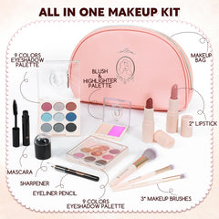 Color Nymph eyeshadow palette close-up showing 18 shades and blendable textures
