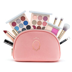 Color Nymph front packaging showing full beginner makeup kit and pink bag, convenient gift
