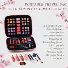Color Nymph open kit flatlay with eyeshadows and lip colors for variety