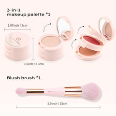 Color Nymph open palette with brush demonstrating convenient on-the-go application