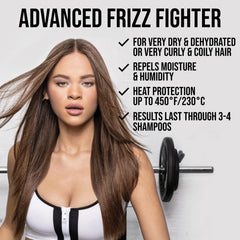 COLOR WOW texture on hair showing smooth glossy finish and frizz control