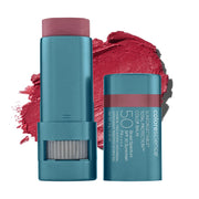 Colorescience balm front packaging shows Berry shade and SPF 50 protection