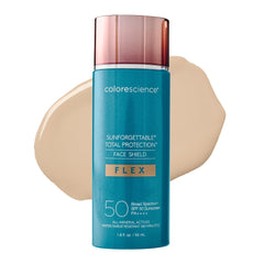 Colorescience Face Shield Flex Fair front packaging shows SPF 50 protection