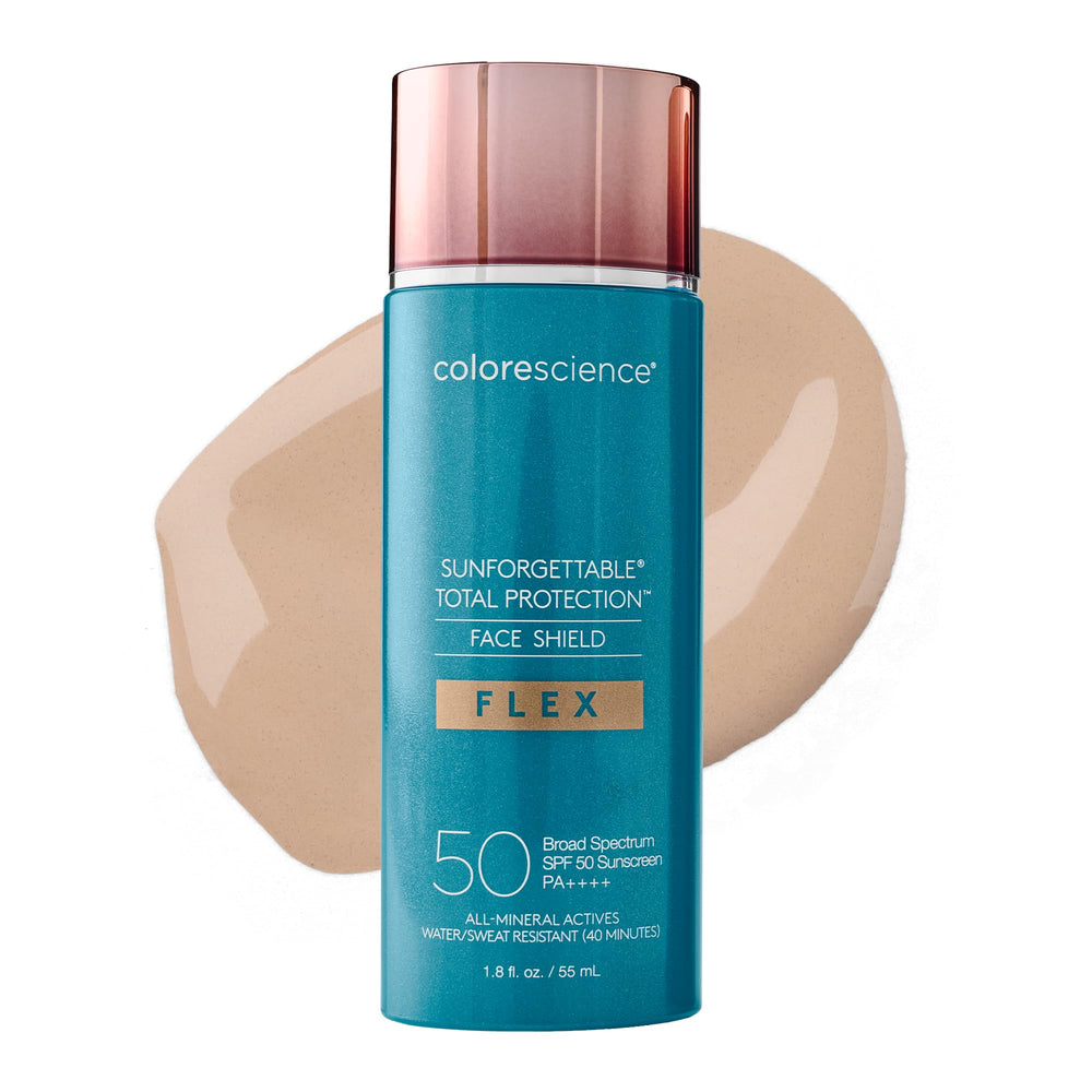 Colorescience front packaging showing SPF 50 and light shade for daily protection