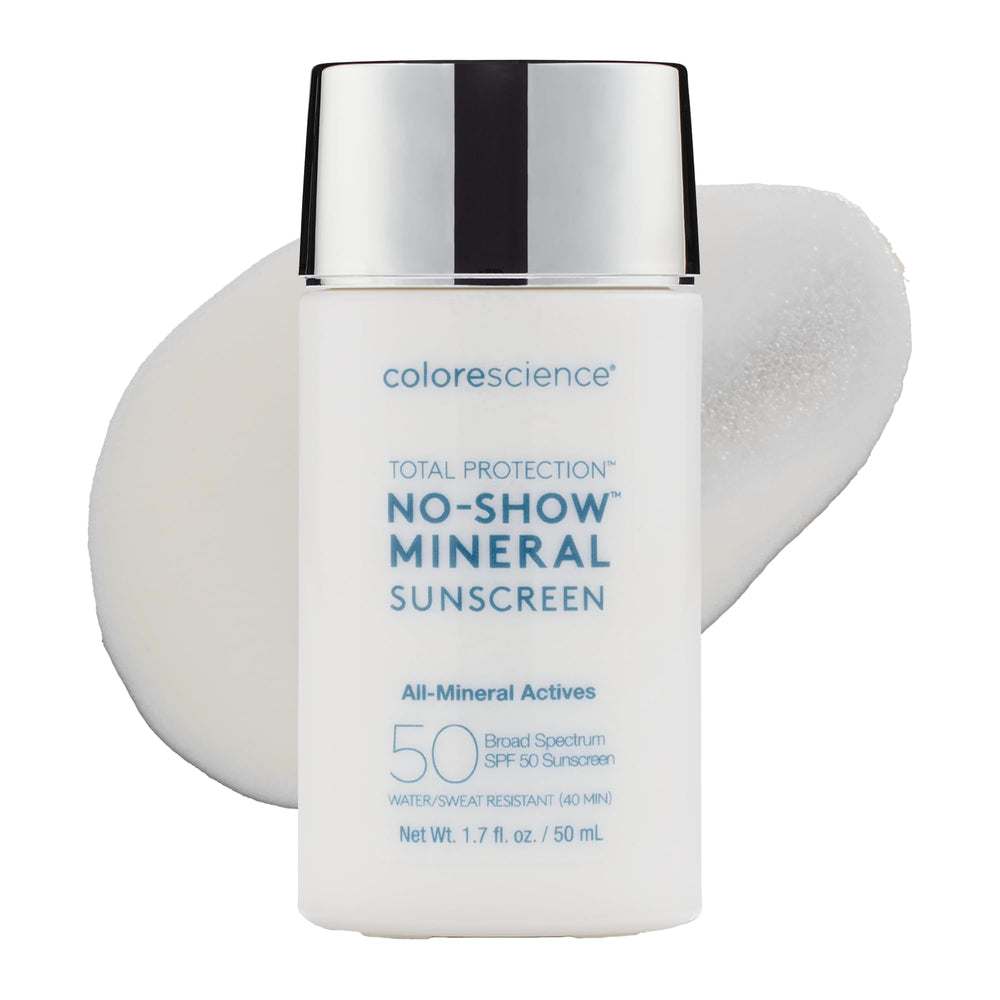 Colorescience front packaging showing SPF 50 and clean formula benefits