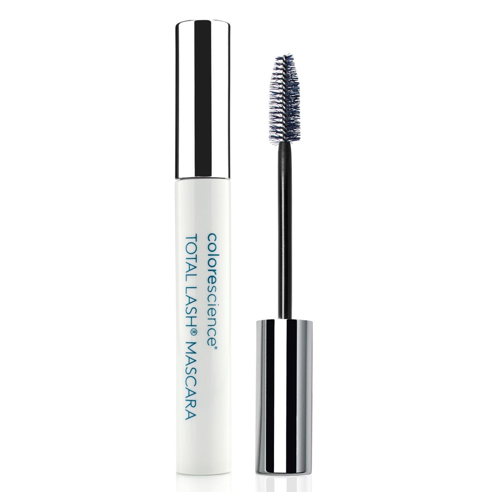 Colorescience tube front view showing compact black packaging and easy-grip design benefit
