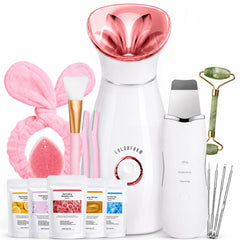 colorfarm facial steamer front view showing sleek design and control buttons for easy home spa