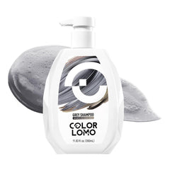 COLORLOMO front packaging view showing grey shampoo and clear branding benefit preservation