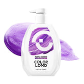 COLORLOMO front packaging showing purple shampoo and clear branding benefit: protects color