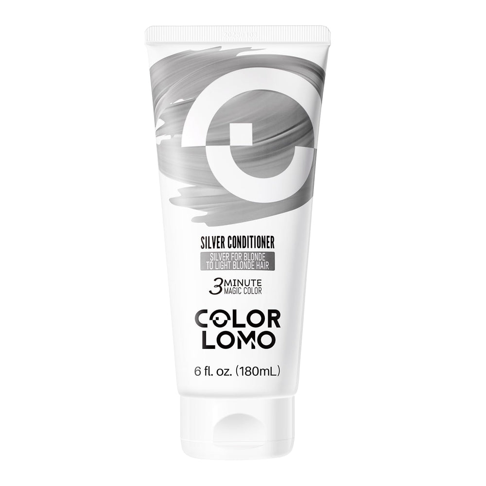 COLORLOMO front packaging showing silver conditioner and benefits