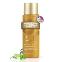 ColorProof bottle front view showing product and fuller-hair benefit