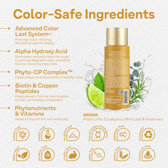 ColorProof shampoo texture and lather close-up demonstrating gentle cleanse